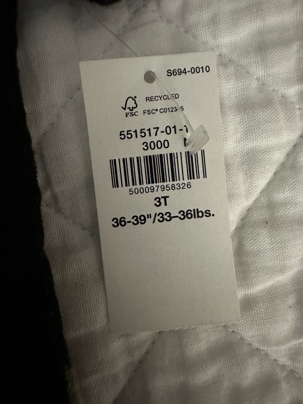 NWT Old Navy Linen Black Botanical Floral Print Button Down Shirt Size 3T - Picture 5 of 5